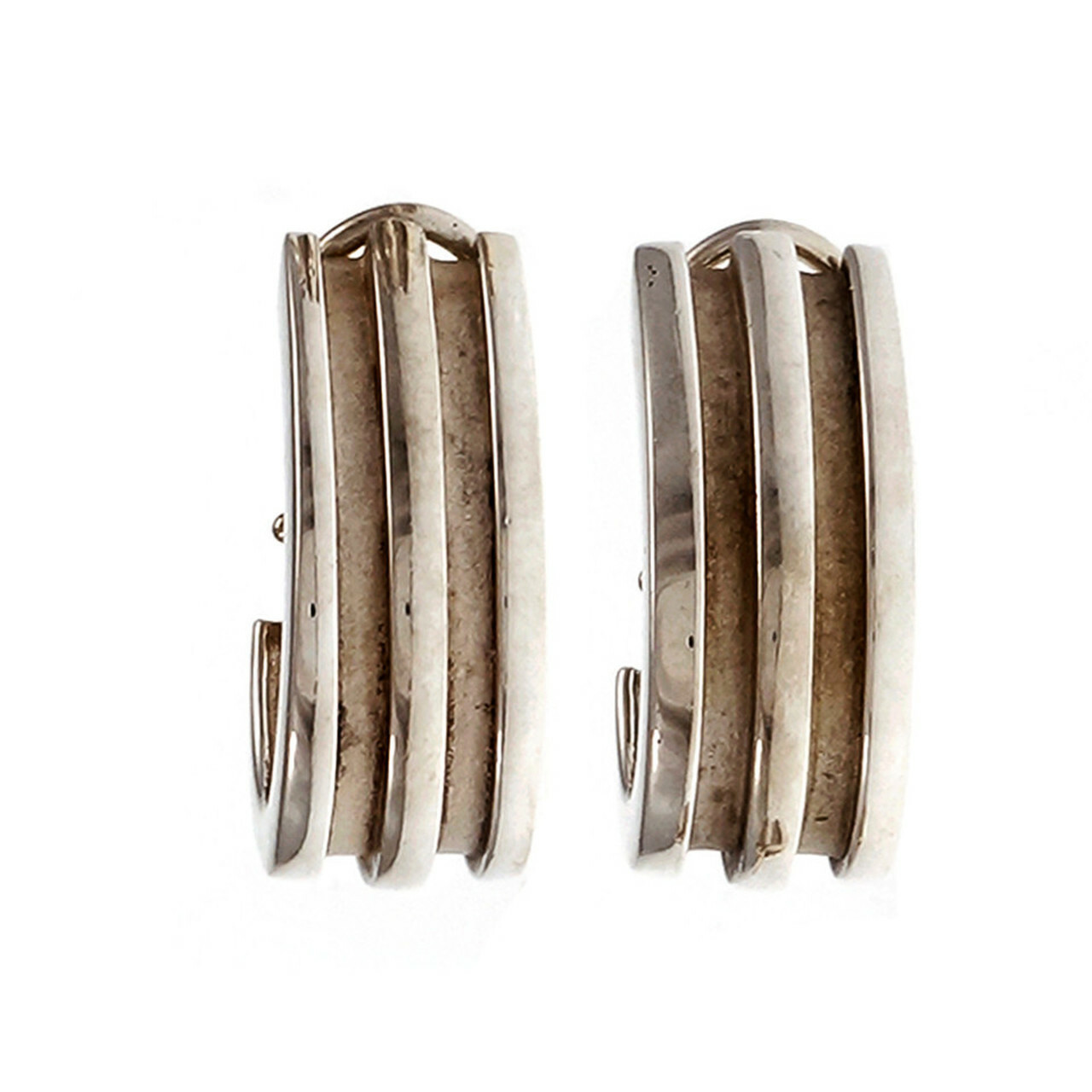 Tiffany & Co Atlas Sterling Silver Earrings Clip Post