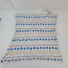 Aden Anais Orange Blue Gray White Star Mini Small Muslin Baby Blanket 1-ply