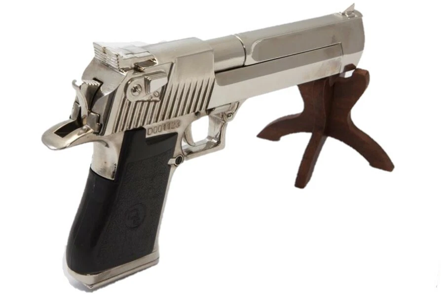 Denix Nickel Desert Eagle Non-Firing Prop Replica Pistol, Full Size Replica - Image 4 of 4