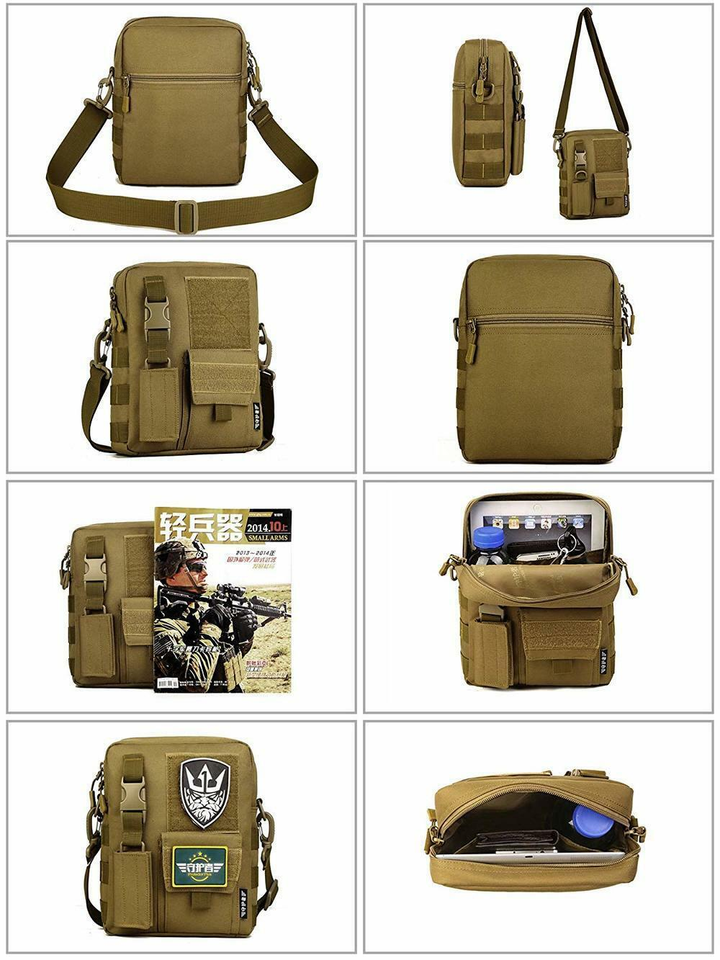 Men's Canvas Vintage Military Messenger Shoulder Bag Handbag Crossbody