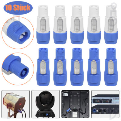 10x PowerCON Typ A NAC3FCA + NAC3MPA-1 Gehäuse Panel Adapter Satz Kabelstecker