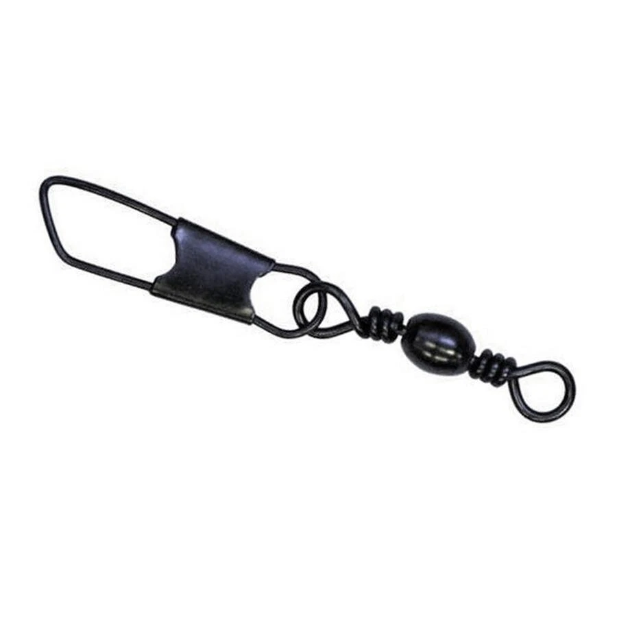 SEA STRIKER BARRIL TRENZADO GIRATORIO TALLA 10 CON BROCHE DE SEGURIDAD NEGRO 8 PK Foto 3 de 3