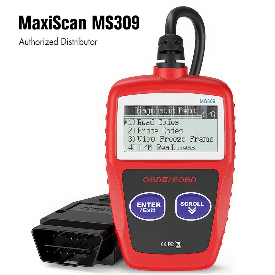 Car Fault Code Reader Engine Diagnostic Scanner Reset Tools MS309 OBD2 ...