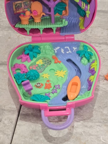 Polly Pocket Knapsack Jungle Adventure 1996 Missing Camera on Tripod Pink - Picture 12 of 15