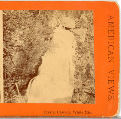 NEW HAMPSHIRE, Crystal Cascade, White Mountains--Stereoview D49