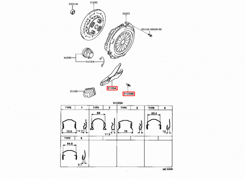Genuine Hiace LH71 Hilux LN106 LN105 LN100 Clutch Release Fork & Pivot Ball Bolt - Picture 16 of 20