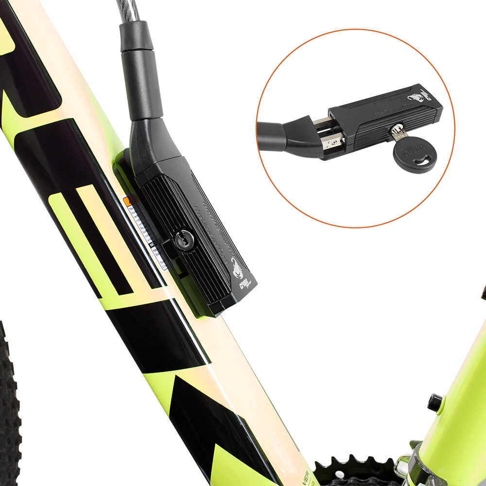 BV Bike Cable Lock Anti-Theft Security Double Lock 3 Key