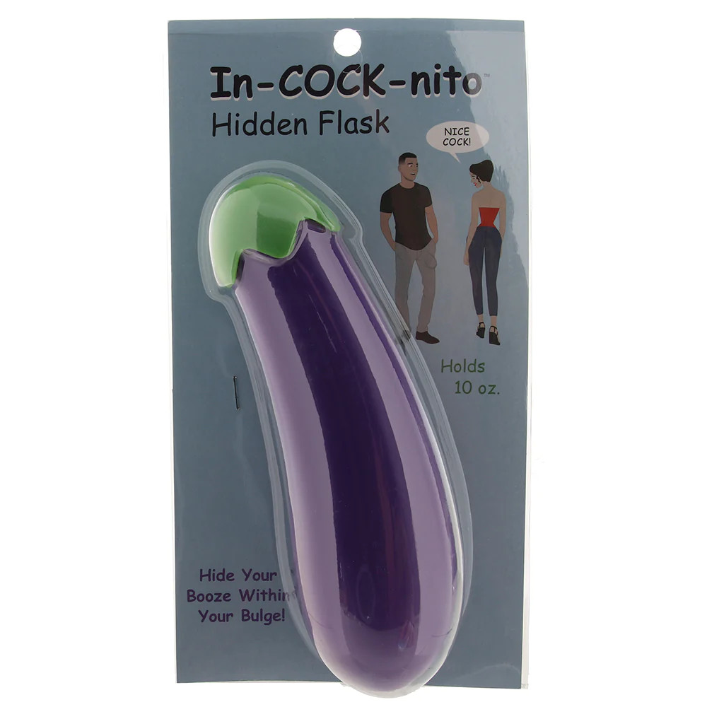 Jumbo Penis Eggplant Emoji Water Bottle Flask 10 oz💋Bachelorette Party Favor