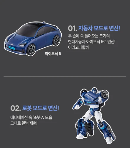 2025 New Tobot  Smart A Transformer Robot Hyundai Ioniq 6 LED Light Figure - Image 4 of 4