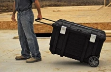 Husky 37 in. Rolling Tool Box Utility Cart Black w/ Lock & Tool Tray