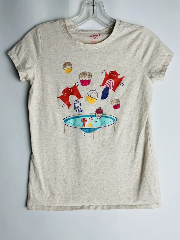 Camisetas básicas para niñas talla 10/12 multicolor manga larga/corta paquete de 5 3 marcas Foto 3 de 4