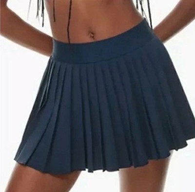 NEW Women Aritzia TnA Move Tennis Micro Pleated Pickleball Skirt Skort Navy