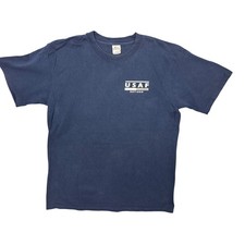 M.J. Soffe USAF Retired Navy Blue Cotton Graphic T-Shirt Mens Large USA Made