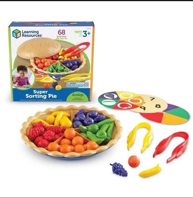 Learning Resources Super Sorting Pie, Fine Motor Toy, Play Food, Ages 3 and Up