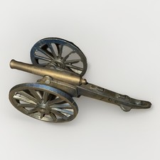 Vintage 1950s Civil War Field Cast Iron And Brass Cannon Decor Paper Weight MCM