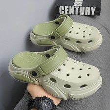 Men Summer Thick Sole Sandals Non Slip Breathable Toe Cap Beach Casual Slippers