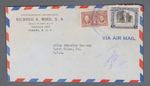 MayfairStamps Panama to North Wales PA Air Mail Cover aaz_57553