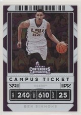 2020 Panini Contenders Draft Picks Variation Campus Ticket Ben Simmons #14 3x0