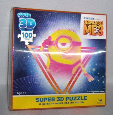 DESPICABLE ME 3 Super 3D Puzzle 100pcs 18''X12''  brand new