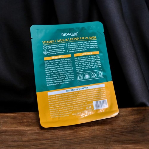 🧖♀️ Masque Visage BIOAQUA Vitamine E & Miel de Manuka 🍯 - Picture 2 of 2