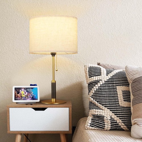 21" Set of 2 Modern Table Lamp Bedside Lamps for Bedroom Living Room Nightsta... - Picture 9 of 9