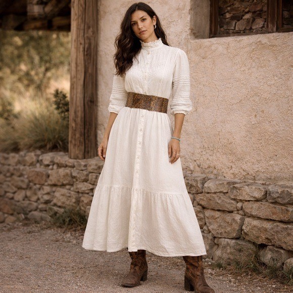 Wide Python Corset Style Statement Belt Excellent… - image 1