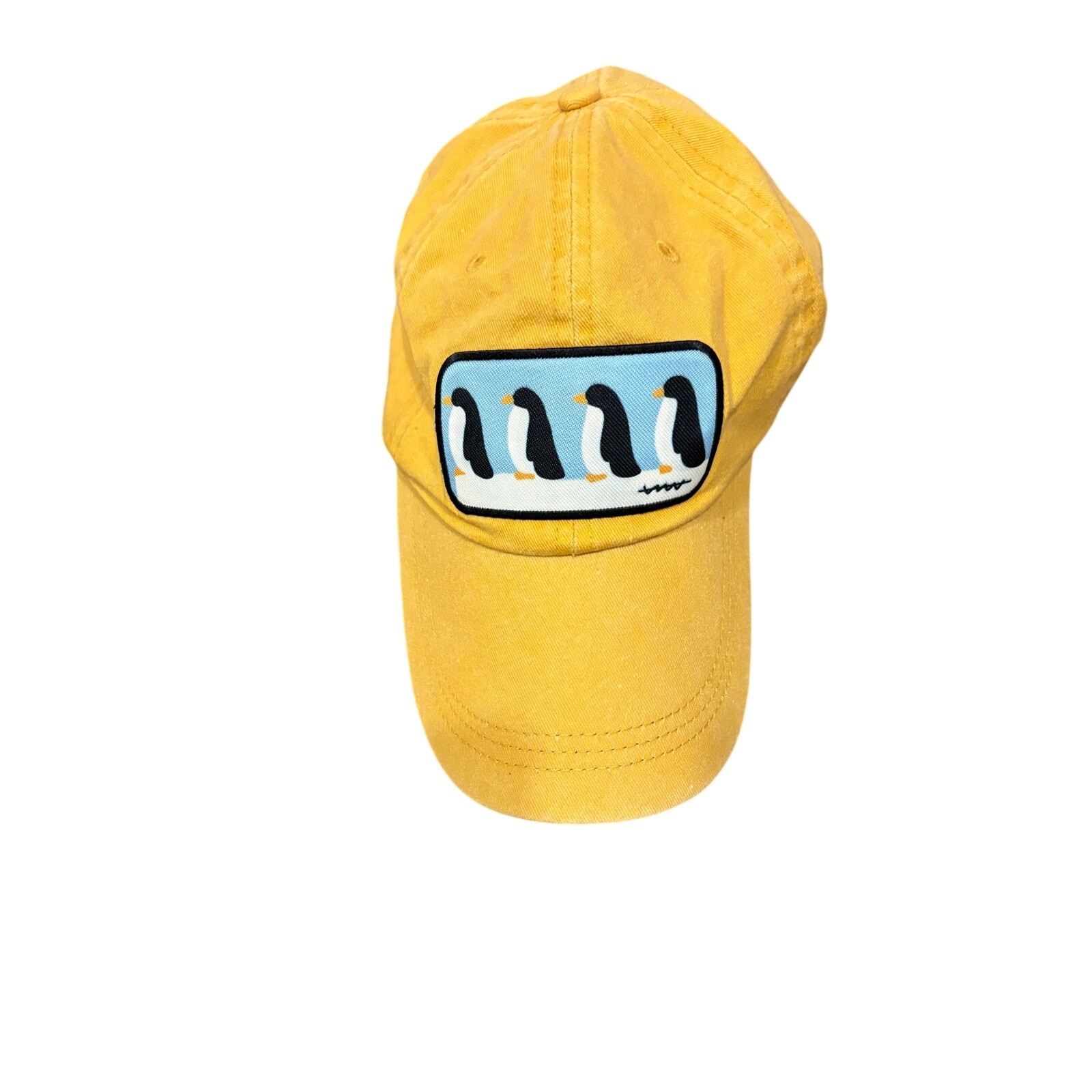 Penguin Patch Yellow Adjustable Baseball Hat Unis… - image 1