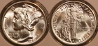 1942 S Mercury Dime GEM ++ BU! From an OBW ROLL 42S0153