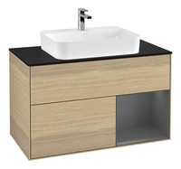 Villeroy & Boch Finion Waschbeckenunterschrank FüR Becken Mittig Regal Rechts...