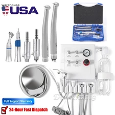 Portable Dental Turbine Air Compressor Unit 2/4Hole/High Low Speed Handpiece Kit