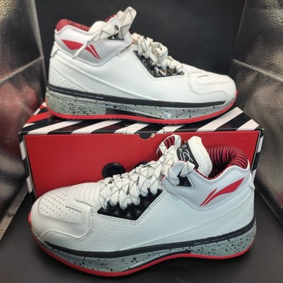 Li-Ning WoW 2 '305' Wade Basketball Shoes Men's 8.5 White Red ABAH017-5