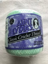 Aunt Lydia's Classic Cotton Crochet Thread Size 10 - 428 Mint Green 350 yards