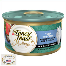 Purina Fancy Feast Medleys Tuna Tuscany Wet Cat Food w/ Rice, Greens - 24x3oz