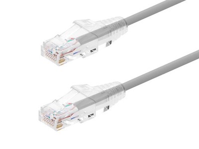 Monoprice Cat6 Ethernet Patch Cable - 1 feet - Gray | Snagless RJ45 Stranded
