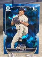 TJ Nichols 2023 Bowman Chrome Draft Sapphire 1st Bowman #BDC-153 Tampa Bay Rays