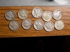 MERCURY SILVER DIMES LOT OF 10 $1 FACE 90% SILVER