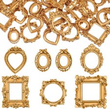 60 Gold Mini Resin Picture Frames Antique Style for Photos 