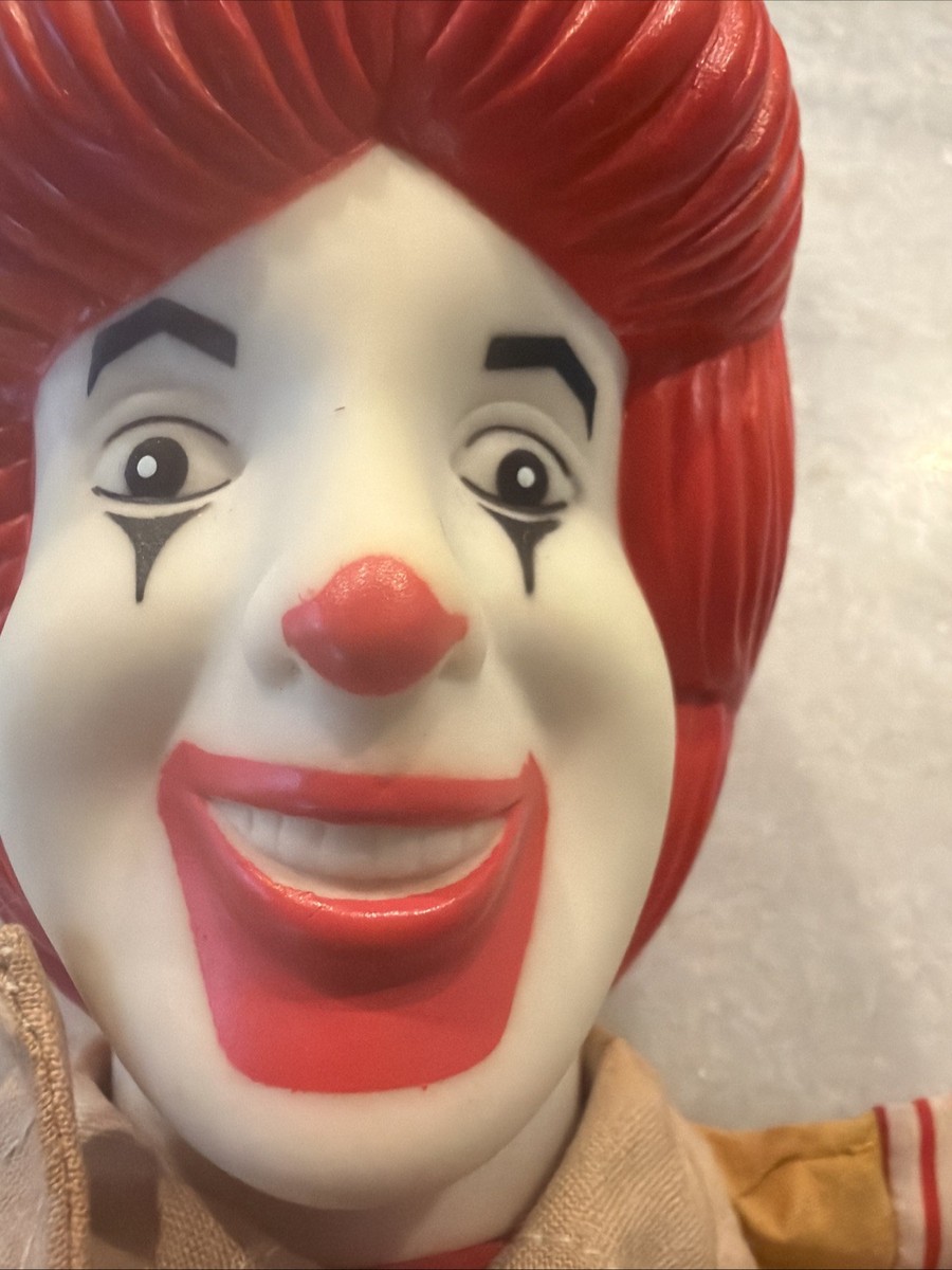 1993 Vintage Ronald McDonald Hand Puppet 12 Inches Hard Plastic