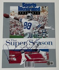 MICHAEL IRVIN SIGNED AUTOGRAPH DALLAS COWBOYS 8x10 PHOTO w/PROOF & BECKETT COA