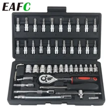 1/4Inch Socket Set Car Repair Tool Ratchet Torque Wrench Combo Car RepairingSet