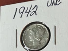 1942 D Mercury Dime ~ GEM AU CIRCULATED ~ US Silver Coin