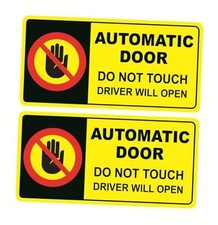 Automatic Door not Touch Window Sticker, 2x4 inch 10pcs Automatic Door Yellow