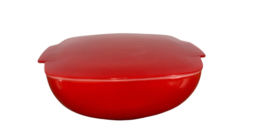 Vintage Pyrex - rote quadratische Auflaufform & Deckel 2,5 Quart - Bild 4 von 13