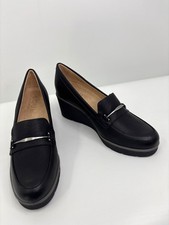 Naturalizer Soul Achieve Wedge Loafer Comfort Shoe Black 11M NWOB