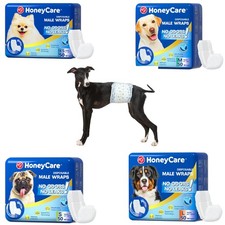 Male Dog Diapers Wraps Belly Bands Disposable 50 Pack Pet Pads Soft Absorbent