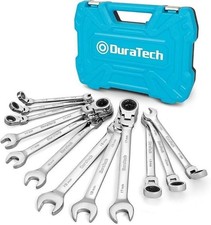 12-Piece Flex-Head Ratcheting Combination Wrench Set 72-Tooth Metric 8-19mm