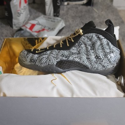 New Nike Air Foamposite One Black/White Victor Solomon Thropies