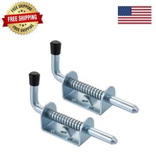 5in Spring Loaded Gate Latch and Barrel Bolt - 2 Pack - Rust Resistant Design