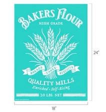 NEW “Vintage Flour” Chalk Couture Chalk Transfer Stencil Size E