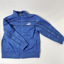 Puma Boys Blue Zipper Tracksuit Jacket for 18 Months, Working Pockets, Easy Care